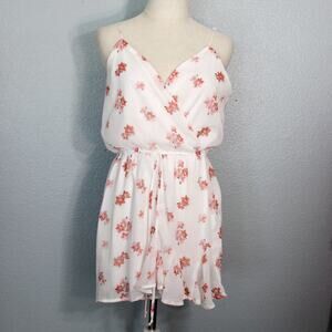 TRIXXI, Cross Front, Lightweight Floral Short Romper Dress Size L